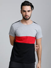 Load image into Gallery viewer, Copy of Men Colourblocked Round Neck T-shirt