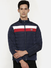 Load image into Gallery viewer, U.S. Polo Assn. Men Navy Blue,White &amp; Red Colourblocked Jacket
